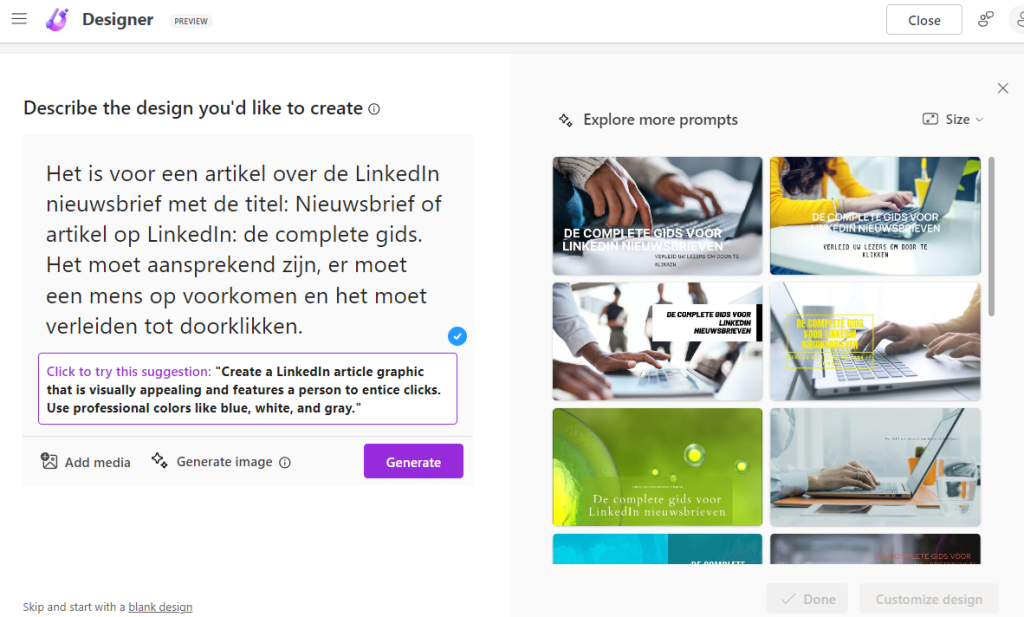 Hoe maak je een omslagfoto voor je LinkedIn nieuwsbrief.