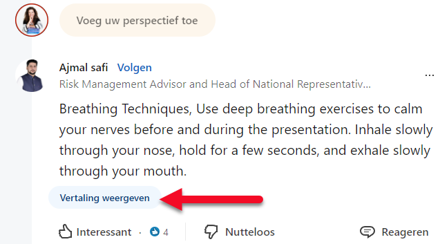 Vertaling van AI artikelen op LinkedIn